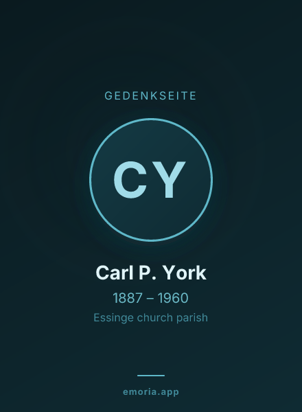 Gedenkportrait von Carl P. York