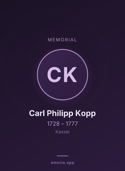 Memorial portrait of Carl Philipp Kopp