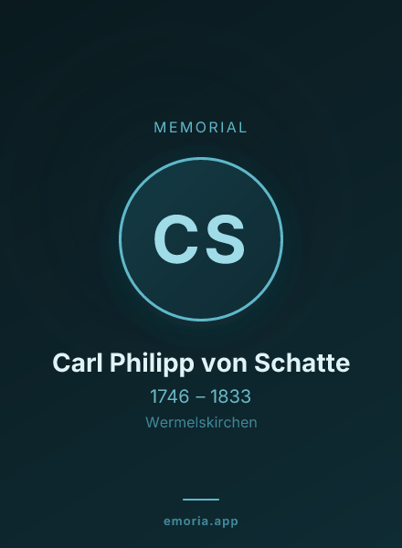 Memorial portrait of Carl Philipp von Schatte