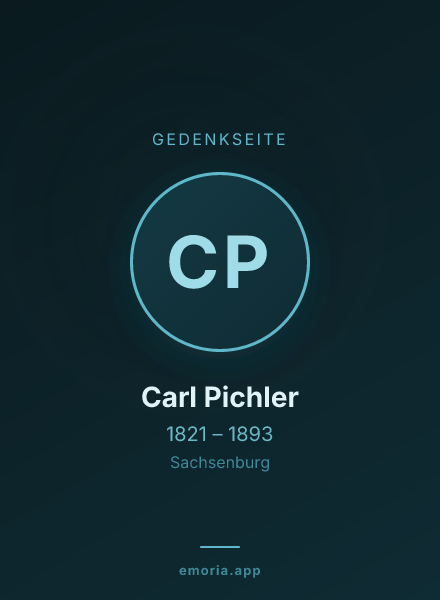 Gedenkportrait von Carl Pichler