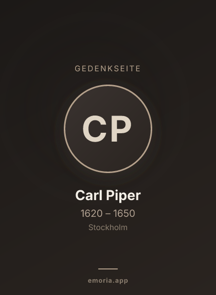 Gedenkportrait von Carl Piper