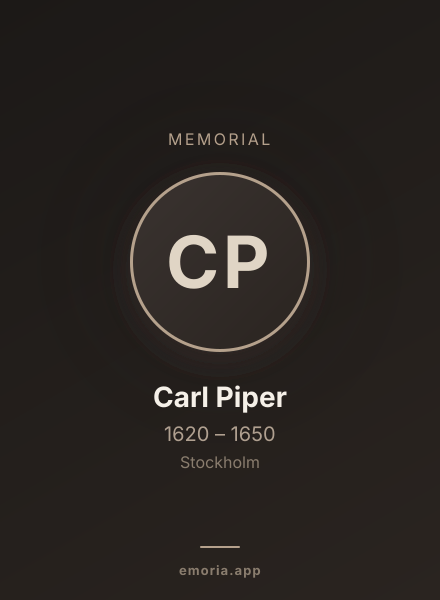 Memorial portrait of Carl Piper