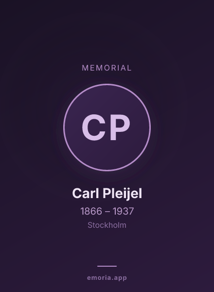 Memorial portrait of Carl Pleijel
