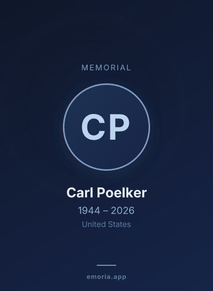 Memorial portrait of Carl Poelker