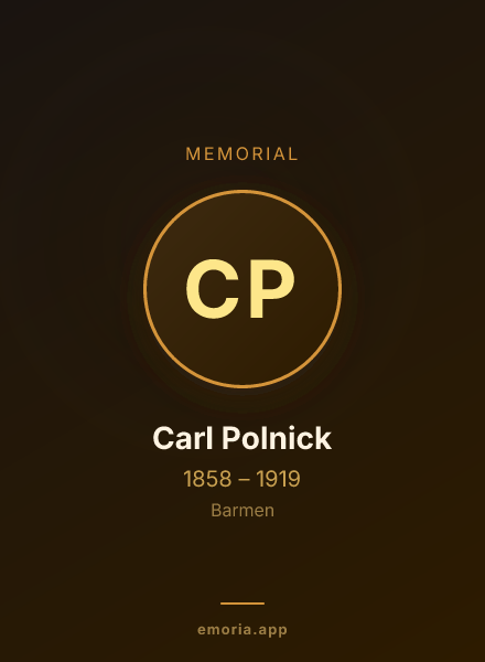 Memorial portrait of Carl Polnick