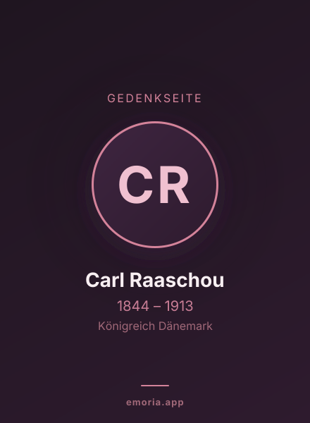 Gedenkportrait von Carl Raaschou
