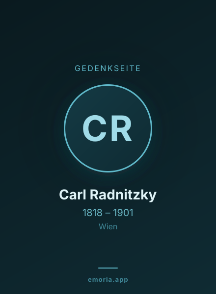 Gedenkportrait von Carl Radnitzky