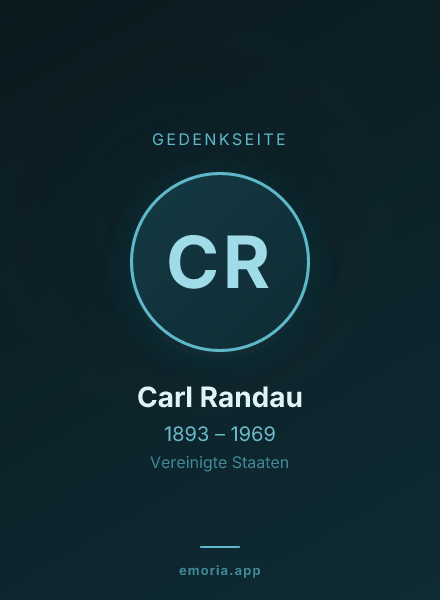 Gedenkportrait von Carl Randau