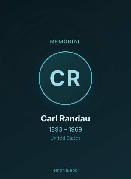 Memorial portrait of Carl Randau