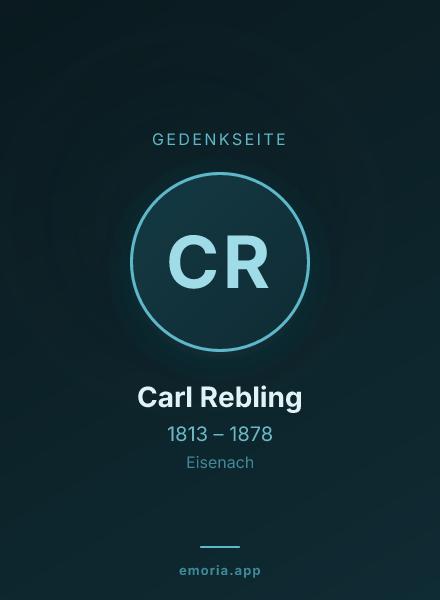 Gedenkportrait von Carl Rebling
