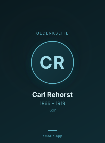Gedenkportrait von Carl Rehorst