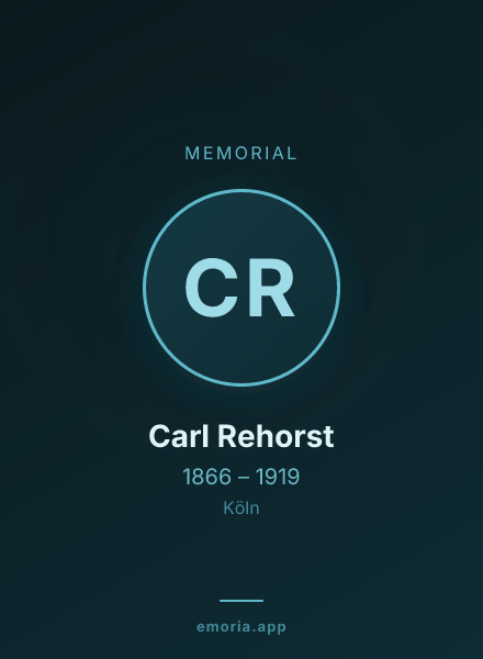 Memorial portrait of Carl Rehorst