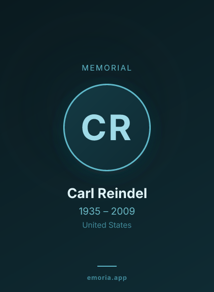 Memorial portrait of Carl Reindel