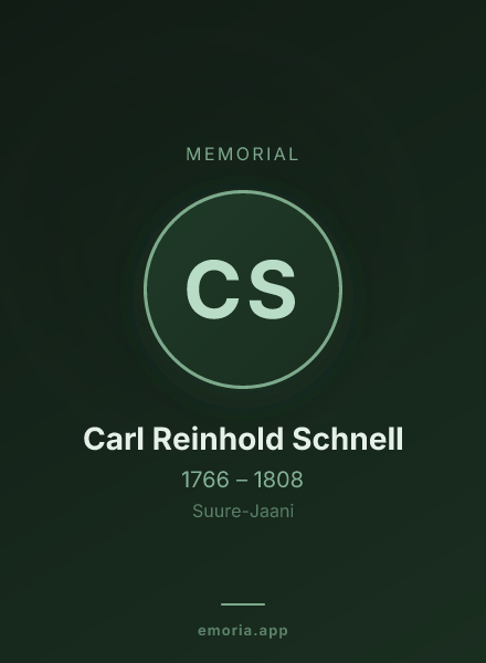 Memorial portrait of Carl Reinhold Schnell