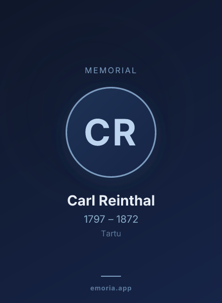 Memorial portrait of Carl Reinthal