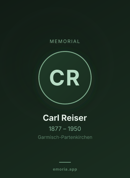 Memorial portrait of Carl Reiser