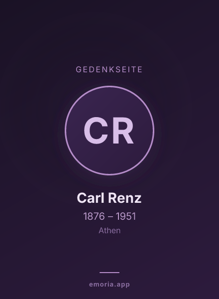 Gedenkportrait von Carl Renz