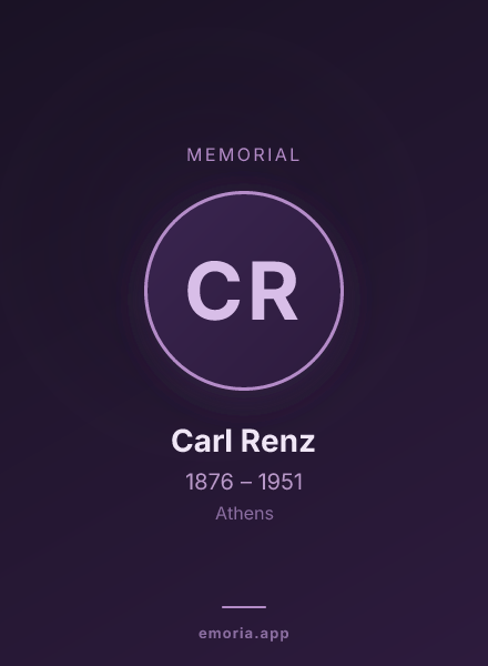 Memorial portrait of Carl Renz