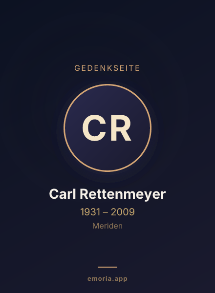 Gedenkportrait von Carl Rettenmeyer