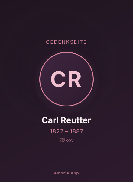 Gedenkportrait von Carl Reutter