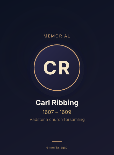Memorial portrait of Carl Ribbing