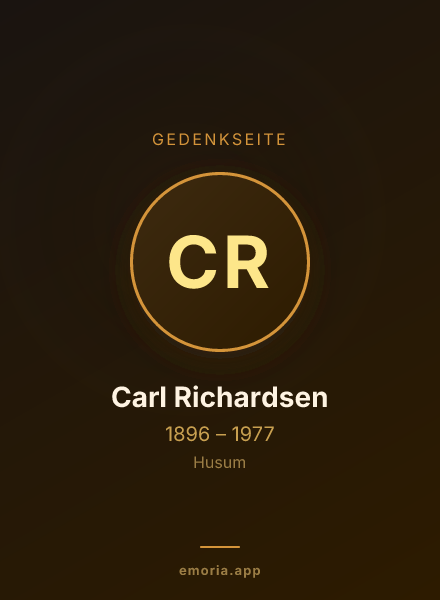 Gedenkportrait von Carl Richardsen