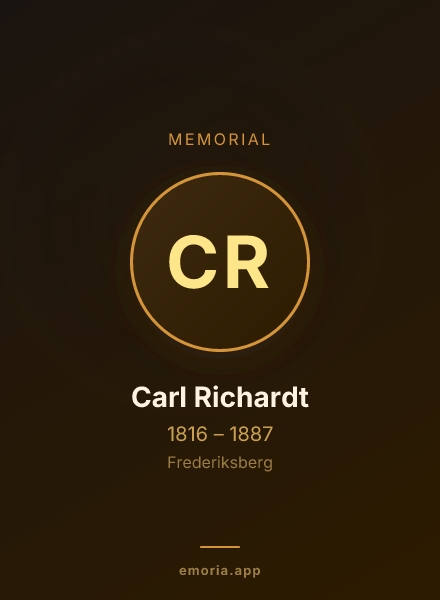 Memorial portrait of Carl Richardt