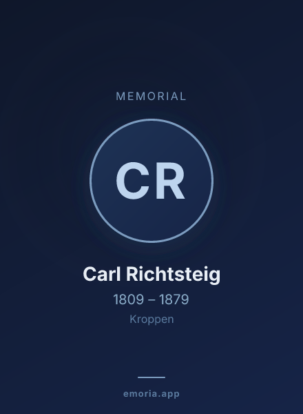 Memorial portrait of Carl Richtsteig