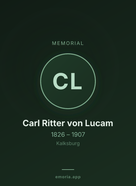 Memorial portrait of Carl Ritter von Lucam
