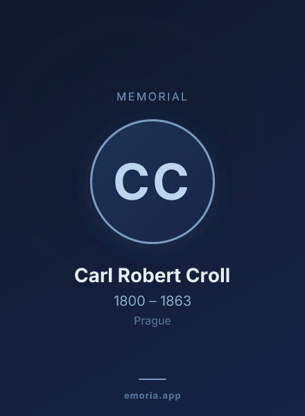 Memorial portrait of Carl Robert Croll