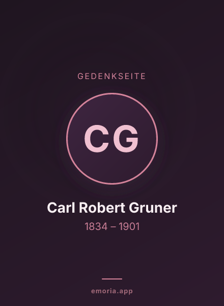 Gedenkportrait von Carl Robert Gruner
