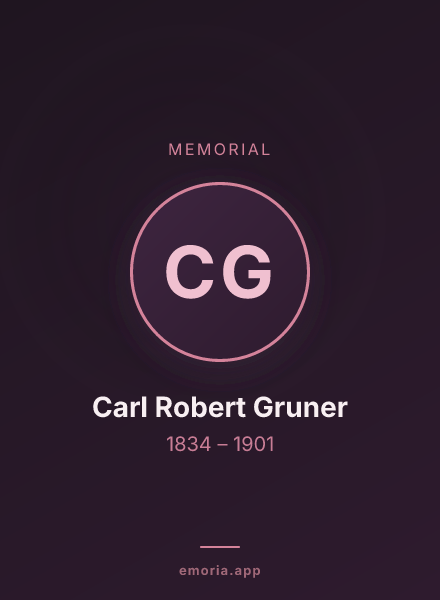 Memorial portrait of Carl Robert Gruner