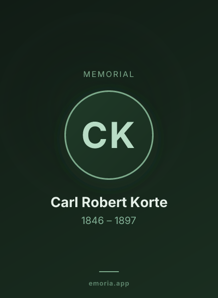 Memorial portrait of Carl Robert Korte