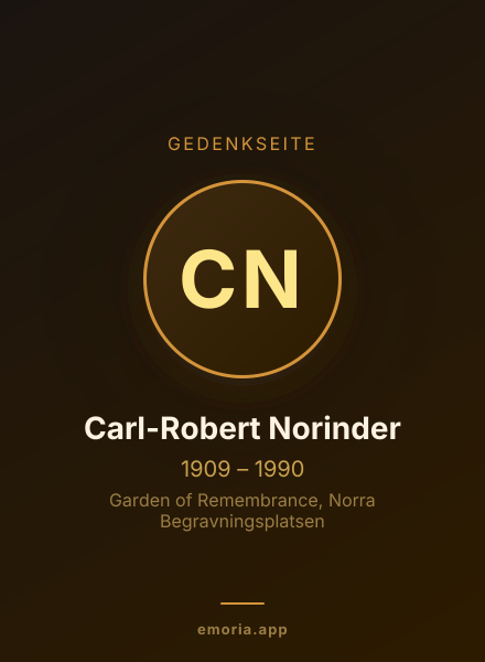 Gedenkportrait von Carl-Robert Norinder