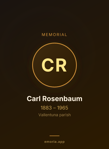 Memorial portrait of Carl Rosenbaum
