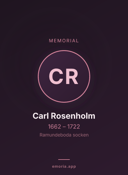 Memorial portrait of Carl Rosenholm