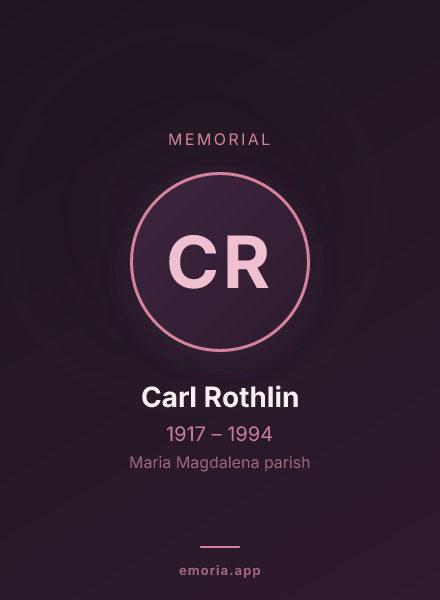 Memorial portrait of Carl Rothlin