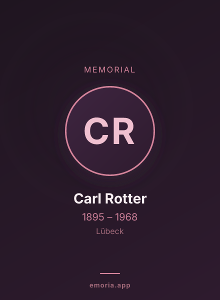 Memorial portrait of Carl Rotter