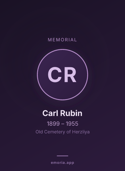 Memorial portrait of Carl Rubin