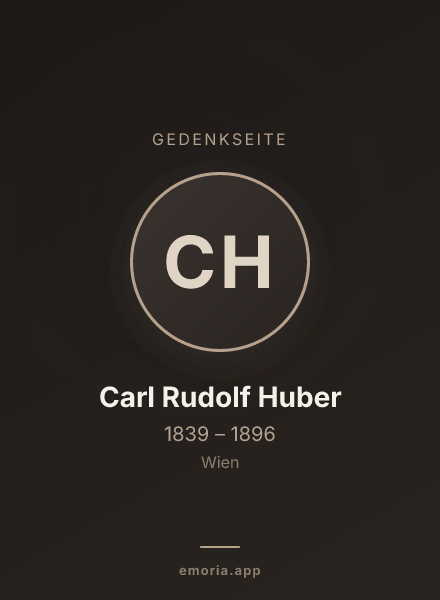 Gedenkportrait von Carl Rudolf Huber