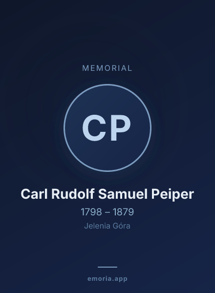 Memorial portrait of Carl Rudolf Samuel Peiper