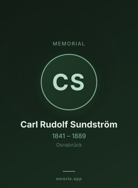 Memorial portrait of Carl Rudolf Sundström