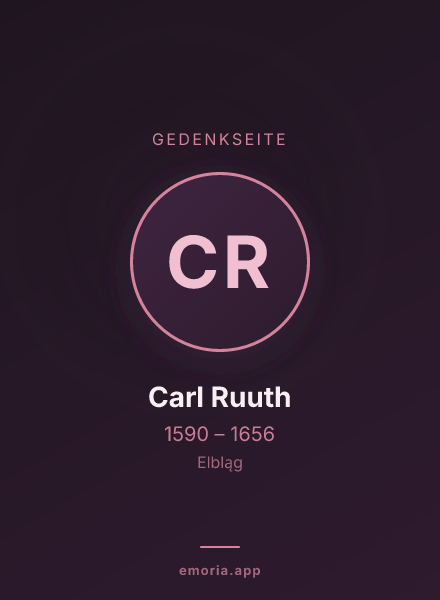 Gedenkportrait von Carl Ruuth