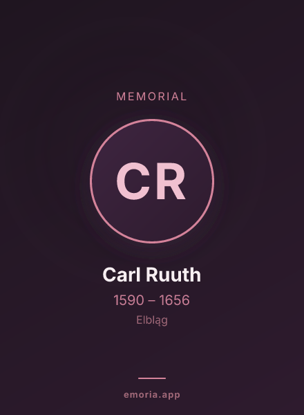 Memorial portrait of Carl Ruuth
