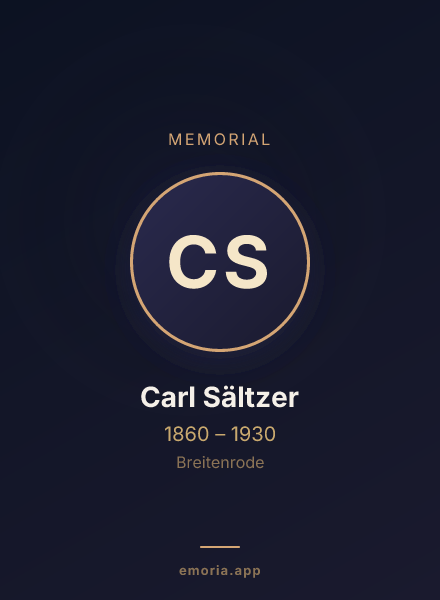 Memorial portrait of Carl Sältzer