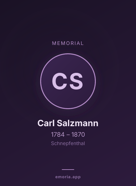 Memorial portrait of Carl Salzmann