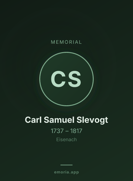 Memorial portrait of Carl Samuel Slevogt