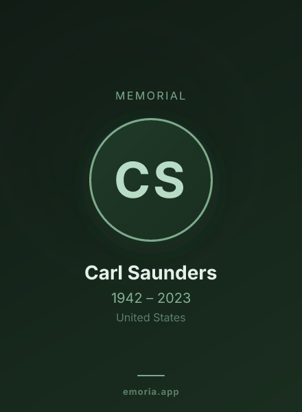 Memorial portrait of Carl Saunders