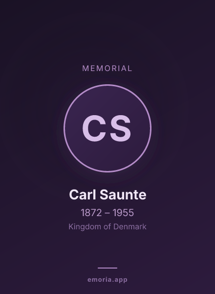 Memorial portrait of Carl Saunte