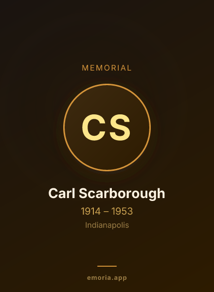 Memorial portrait of Carl Scarborough